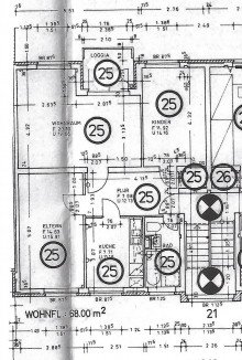 Grundriss nah D�se: 3-Zi. Wohnung in toller Lage
